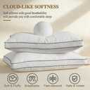 DOWNCOOL Goose Down Bed Pillows King Size Set of 2, Pillow Soft Support for Side, Back or Stomach Sleepers, for Better Sleep Experience, White 20" x 36"