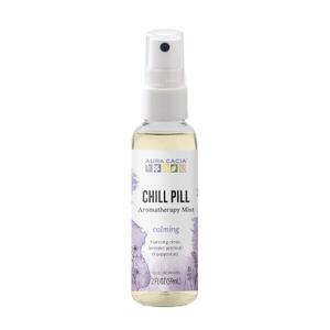 Aura Cacia Aromatherapy Mist, Chill Pill - Lavender, Sweet Orange and Patchouli Blend for Refreshing Rooms, Body Sprays, Meditation | 2 Fl Oz (Pack of 1)
