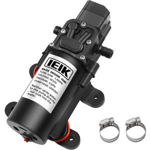 12 Volt Diaphragm Pump 5LPM 1.35 GPM 116PSI Self Priming Sprayer Pump 12V DC Fresh Water Diaphragm Pressure Pump for RV Camper Marine Boat Lawn (60W)