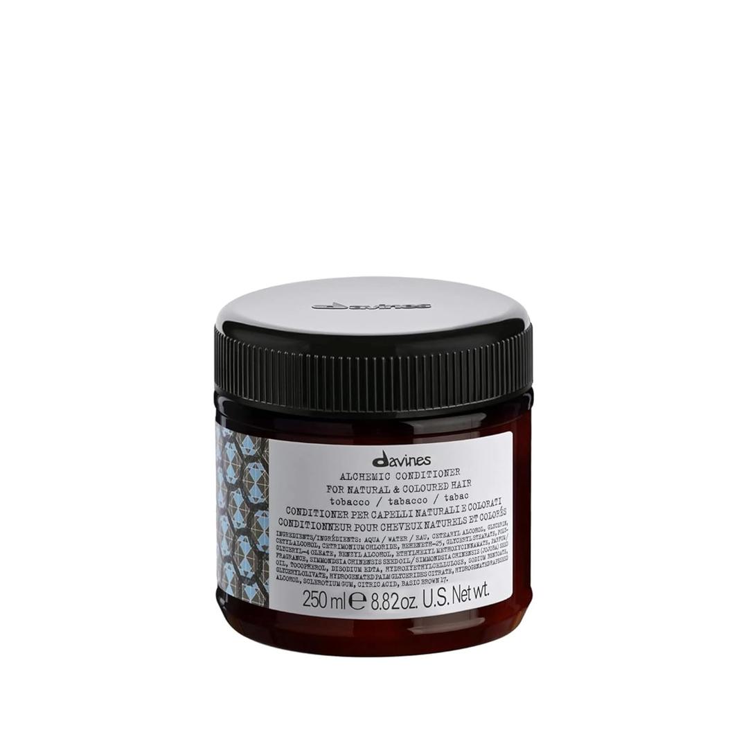 Davines Alchemic Conditioner, Color Depositing Cream - Intensifies & Hydrates Brunette Tones with Jojoba Oil (Tobacco)