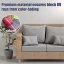 8Pcs Stretch Patio Cushion Covers, Outdoor Couch & Sofa Replacement Slipcovers for Patio Furniture Cushion Covers, Washable Reusable Furniture Protector