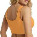Hybrid & Company Women's Support Sports Bra (Orange, XS)