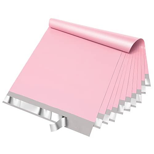 Fuxury Poly Mailers 14.5x19 Inch 50pc Shipping Bags for Small Business Mailing Envelopes for Clothing,Self Seal Shipping Envelopes Waterproof Poly bags Durable Packaging Bags Light Pink