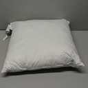 basic home 18x18 Decorative Throw Pillow Inserts-Down Feather Pillow Inserts-Square-Cotton Fabric-Set of 2-White.