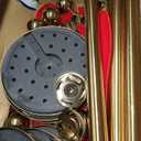 6PCS Gold Stanchions Posts with 4PCS 5 ft Red Velvet Rope, Red Velvet Rope Stanchion Set Crowd Control Barriers, Stanchions and Velvet Ropes Red Carpet Poles for Party Supplies