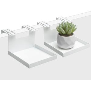 Office Small Cubicle Shelf Storage Organizer Floating Corner Rack Hanging Mini Shelf Adjustable Home Office Essentials for Small Planter Statue Decor Photo Frame 2 Pack
