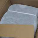 Hobestluk 3ft Bean Bag Chairs for Adults Large Beanbag Chair with Chevron Plush Fur Cover Big Bean Bag Chair for Living Room Bedroom Dorm Office - Grey (36 x 36 x 22)