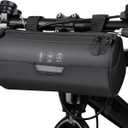 CamGo Small Handlebar Bag for Bike - Multifunctional Mini Shoulder Pack Cycling Accessory Pocket (Cylinder Black)