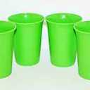 Plastic Tableware Green, 4 Pack
