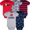 Gerber Baby-Boys 5-pack Short Sleeve Variety Onesies Bodysuits (0-3 Months, Sports Blue)