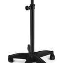 Salon Tray Cart on Wheels,Adjustable Height Rolling Tray,Aluminum Tattoo Tray,for Hair Salon,Beauty Spa,Tattoo Work Table and Hair Stylist Storage (Black