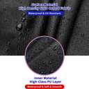Round Fire Pit Cover,24 Inch 600D Waterproof Outdoor Propane Fire Column Cover For 23 Inch Cylinder Firepit, Patio Fireplace Cover - 24"D x 27"H