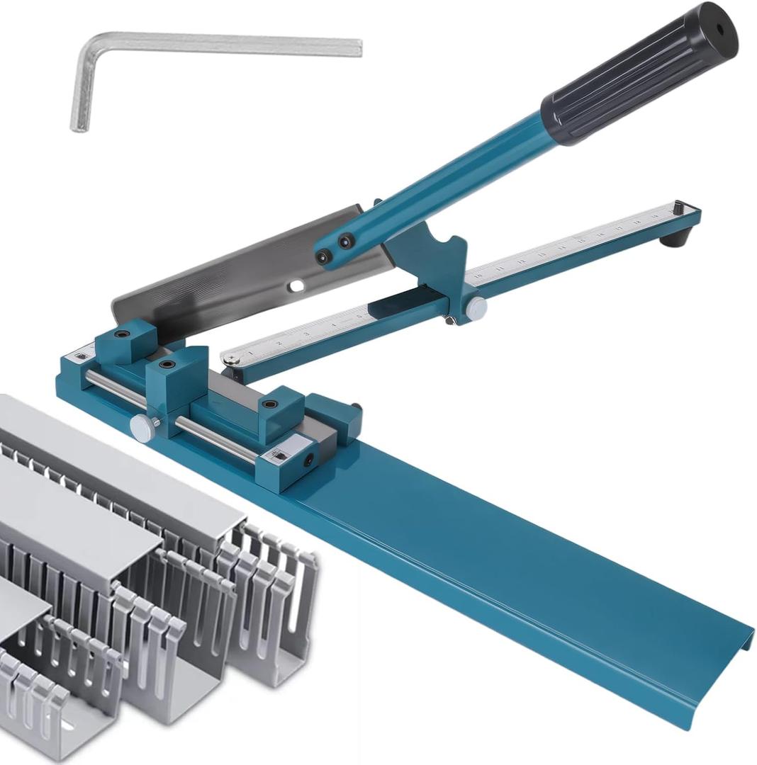 Cable Tray Cutting Tool PVC Cable Tray Cutter with Ruler, suitable for open-type plastic cable trays and covers, 45/90 PVC Cable Tray Cutter Manual Guide Rail Cutter