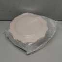 COLOSUS 60Pcs Pink and Gold Plastic Plates Set, Gold Pink Disposable Party Plates, 30pcs Dinner Plates and 30pcs Salad/Dessert Plates for Wedding, Party, Anniversary, Daily Use,Valentine's Day