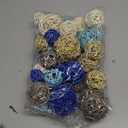 Patelai 36 Pcs Wicker Rattan Balls Decorative Balls for Vase Centerpiece Bowls Orbs Filler for Home Decor,4 Sizes(Cute Color)