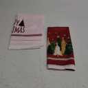 Artoid Mode Red Xmas Tree Merry Christmas Kitchen Towels Dish Towels, 18x26 Inch Farmhouse Star Snowflakes Decoration Cleaning Set of 2