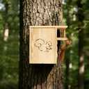 Extra Large Wooden Squirrel House Outdoor - Premium Wood Squirrel Nesting Box,Squirrel Boxes for Outside,Shelter Breeding Living Residence,Squirrel Houses Owl House Bird Houses for Wildlife Lovers