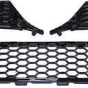 ApplianPar Front Lower Bumper Grill Grille Honeycomb Mesh with Left Right Side Fog Light Cover for VW Golf Jetta SportWagen MK6