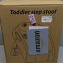 Toddler Step Stool, Easy to Fold Step Stools for Toddlers with Non-Slip Surface & Alphabet Patterns, Lightweight & Cute Kids Step Stool for Potty Training, Bathroom Sink, and Bedroom, Gray