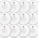 Fire Alarms Smoke Detectors, Smoke Alarm Battery Operated, Fire Alarm with Test Button & Low Battery Signal, Photoelectric Technology Fire Detectors for Bedroom and Home,12 Packs