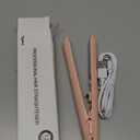 Mini Dual Purpose Curling Iron, 2-in-1 Portable Curling Wand and Flat Iron, Ceramic Mini Hair Curler for Travel, Quick Heat Up, Perfect for Short to Medium Hair (Pink)