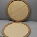 Falling in Art Unfinished Round Birch Wood Panels Kit for Painting, Wooden Canvas 2 Pack of 24 Studio 3/4" Deep, Cradle Boards for Pouring, Art, Crafts, Burning and More