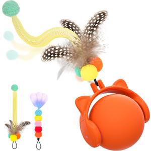 ORSDA Cat Toys for Indoor Cats, New Intelligent Voice Timing Touch Control Cats Ball, Simulate Mouse Sound Kitten Toy, Automatic Interactive Moving Cat Toy for All Ages