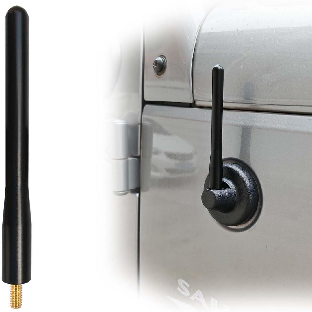 4 Inch Aluminum Antenna Compatible with Jeep Wrangler Gladiator JK JKU JL JLU TJ Rubicon Sahara Unlimited Sport,for Jeep Wrangler Antenna Replacement