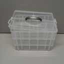 Praisebank 3-Layer Stackable Storage Container Box, 30 Dividers Compartments, Perfect for Storage Jewelry & Arts & Crafts & Sewing. (Clear)
