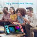 NEWDERY External Battery Station for Nintendo Switch, 10000mAh Backup Portable Charger Case with Quick Charging, 2 Extra Game Card Slots, Adjustable Kickstand