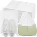 200 Pcs Dust Proof Shoe Bag, 1512.6 Inch, Breathable Non-woven Cloth Storage Pouch, Breathable Dust Bag with Rope, for Handbag Pouch Purse Shoe Boots Purse Travel Storage