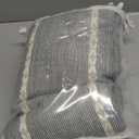 Vonabem Table Cloth Tassel Cotton Linen Table Cover for Kitchen Dinning Wrinkle Free Table Cloths Rectangle/Oblong (58''x102'', 8-10 Seats, Grey Lines)