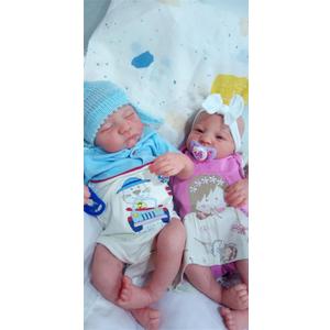 GYCV Lifelike Reborn Baby Dolls Twins Boy and Girl 20 Inch Weighted Full Body Silicone Realistic Newborn Baby Dolls Twins Real Life Baby Dolls Twin with Feeding Accessories Birthday Gifts for Kids