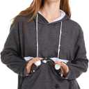 LINYUCHEN Cat Dog Pouch Hoodie Large Pet Pouch Sweatshirt Puppy Kitten Holder Carrier Pullover Shirt Unisex Hoodies (Dark Grey) XXL