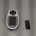 Plug in Small Space Heater for Indoor Use 450W, Wall Outlet Electric Heater with Remote, 12H Timer & LED Display, PTC Ceramic Fast Heat Safely for Bedroom Bathroom Office