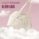 Puffer Tote Bag for Women - Large Quilted Tote Bag Soft Puffy Hobo Handbags Bag for Laptop Crossbody Bag Puff Purse