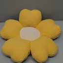 Sioloc Flower Shaped Throw Pillow, Fun Daisy Pillow,Cute Decorative Seat Cushion Aesthetic Flower Plush Pillows for Bed Floor Couch Chair(15.7" Yellow)