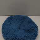 OLANLY Soft Chenille Bathroom Toilet Lid Cover, Machine Washable Seat Covers, 17.5x15, Stays in Place Rubber Backing, Fits Most Round, Elongated and Oblong Lids, Accessories Decor, Peacock Blue