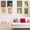12Pcs Christmas Wall Art Prints Vintage Aesthetic Art Posters Jesus Holy Night Xmas Pictures Room Decor for Winter Gallery Living Room Bathroom Wall Decor(UNFRAMED, 8 x 10inch)