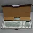 Wireless Keyboard and Mouse Combo, Full-Sized Wireless Keyboard and Adjustable DPI Mouse, 2.4GHz USB Receiver, Silent Keyboard and Mouse for PC, Windows, MAC, Desktop, Laptop (Avocado Green)