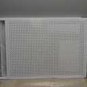 Standing Pegboard Display for Floor with Extra 30 Hooks 24" X70" Metal Peg Board with Wheels Professional Display Rack with Heavy-Duty T-Base Panels Units Organizer for Vendors & Retail