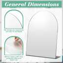 Colingmill 8 Pcs Counter Top Desk Mirror 7 x 9 Inch Freestanding Makeup Mirror for Desk Acrylic Mirror Arch Single Sided Vanity Mirror for Table Office Home Bathroom Bedroom Dorm