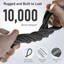 USB C to USB C Cable10ft,240W 2-Pack Braided 180Rotating Type C Charging CableFast Charge for iPhone 16/16Pro/16Plus/16ProMax,MacBook Air,iPad Pro,Pixel,Samsung Galaxy S23/S24 Ultra-Black