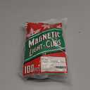 Signs Authority 100 Pack Extra Strong Magnetic Christmas Light Clips - Magnetic Hooks for Outdoor String Lights on Gutters, Fences, Roof - Shatterproof All-Weather Magnet Clips for Xmas Lights Outdoor