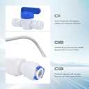 CNAODUN Refrigerator Water Line Kit - 1/4" OD 39.4ft Tubing, Ice Maker Kit With Quick Connect Fittings for Reverse Osmosis and Push To Connect Tube Fittings