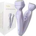 Bikini Trimmer Shavers for Women Face Full Body, 2-in-1 Electric Razor for Womens Legs Arms Underarm Pubic Hair, Dual Head Lady Trimmers Smooth and Close, IPX7 Waterproof Wet/Dry, USB-C Rechargeable
