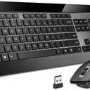 RAPOO Wireless Keyboard and Laser Mouse Combo,Multi Device (Bluetooth 4.0+3.0+2.4G) Keyboard and Mouse Set,Ultra-Slim Computer Keyboard Compact Design for Windows/Android/Mac OS