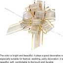 MECCANIXITY 10pcs 7 Inch Large Pull Bow Gift Wrapping Bows Ribbon Organza Cream White for Wedding Baskets Presents Christmas Party