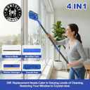 Wontolf 4-in-1 Squeegee for Window Cleaning Kit with Storage Bag, 79'' Squeegee Window Cleaner Tool with Extension Pole, Rotatable Window Washing Equipment for Home, Outdoor Windows, Glass, Shower