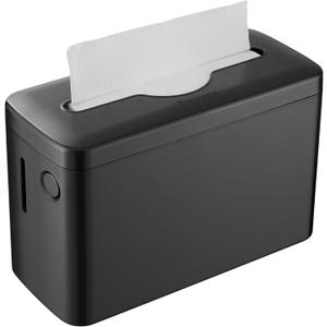 Multifold Paper Towel Dispenser Countertop, Heavy Duty Wide-Design, 300-Sheet Large Capacity Black Paper Towel Holder, Compatible with Tork, AmazonCommercial, Kleenex, Scott, Pacific Multifold Towels